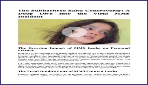 Shubhshree Sahu Viral MMS Video: Unpacking The Controversy And Its Impact